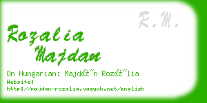 rozalia majdan business card